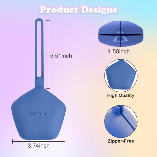 Image of Pacifier Holder Case, Large Capacity Portable Pacifier Storage Case, 100% Food Grade Silicone Pacifier Holder,BPA Free(Blue)