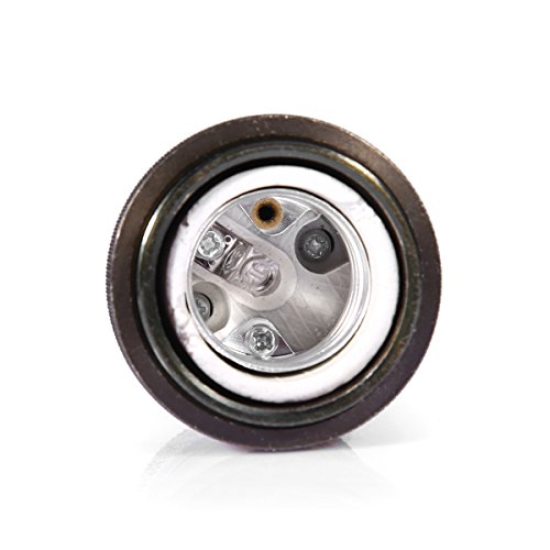 Innoccy Solid Lamp Socket E26/ E27 Vintage Industrial Edison Pendant Ceramics Light Socket Antique Brass Color, Pack Of 4 #TOP4