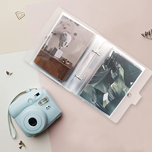 Modixun Clear Small Photo Album For 4×6In Photos, Loose-Leaf Photo Book, Small Brag Book With 25 Clear Inner Pages, Holds 50 Photos, Style A #TOP5