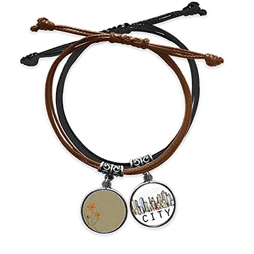 Bracelet en lin orchidée broderie tradition et cuir véritable Sidi