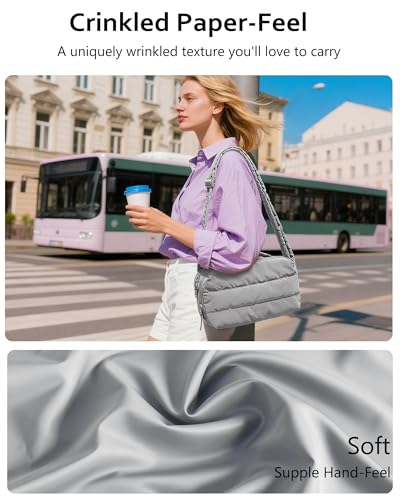 Image of BAGSMART Lightweight Crossbody Bags for Women, Quilted Puffer Shoulder HandBags with Adjustable Strap for Travel