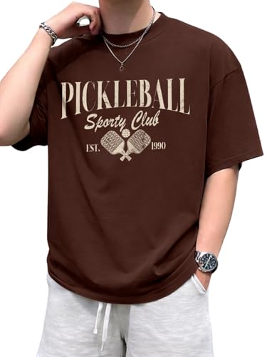 Image of Cotton Blend Oversized Loose Fit Drop Shoulder Graphic Printed Men's Half Sleeve T-Shirt (Sizes: S to 2XL)