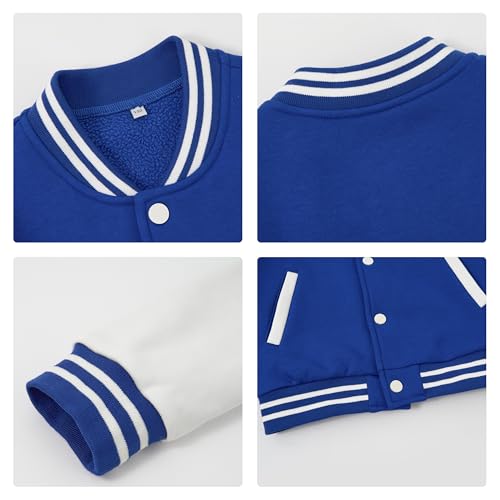 Image of Volunboy Boys Varsity Letterman Jacket Baseball Bomber Coat