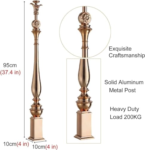 Poteaux de support de balustrade d'escalier avec fixation sol-plafond et angle pivotant