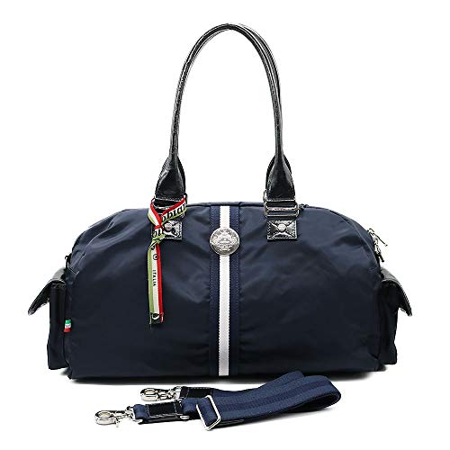 [OROBIANCO] ボストンバッグ [ショルダー付き] TRAMONTANA-D [イタリア製] NYLON-BLU-SCURO OLI-ZEUS 並行輸入品 [オロビアンコ] バッグ メンズ スポーツバッグ バッグ 鞄 旅行 ジム ナイロン レザー (BLUSCURO/ネイビー)