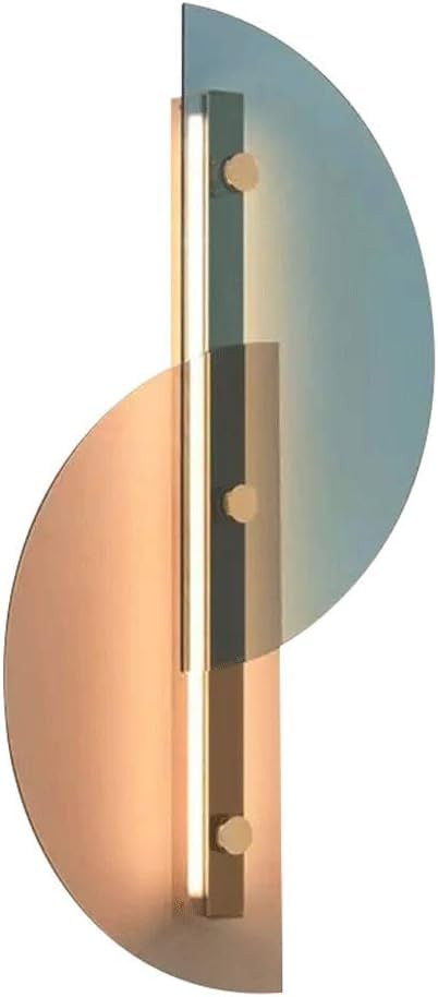 Applique murale verre demi-cercle moderne et luminaire LED pour salon