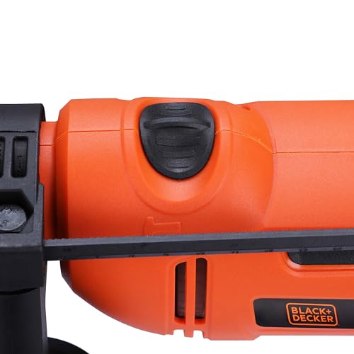 BLACK+DECKER BED550-IN 550 W, 13mm Corded Variable Speed Ergonomic Reversible Hammer Drill with Lock On Button For Home & DIY Use for Masonry, Steel & Wood, 1 Year Warranty, ORANGE & BLACK - Image 15 thumbnail