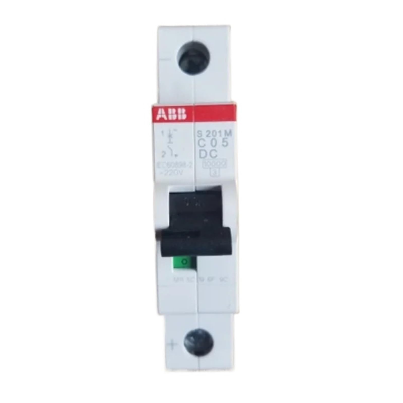 Disjoncteur Miniature S201M-C0.5DC unipolaire courbe C 0,5A pour circuit courant continu