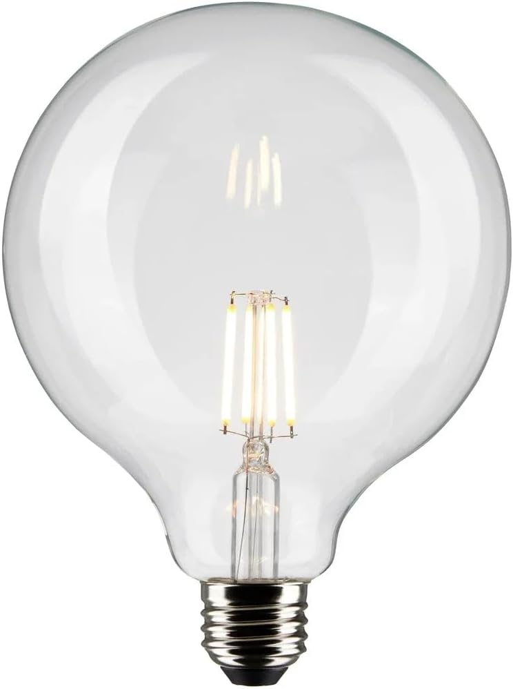 Satco S21248/06 4-Watt LED E26 Light Bulbs, 2700K, 15000 Hour Rating, Dimmable, 6 Pack
