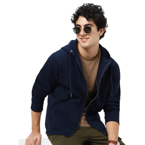 Image of Neostreak Men's Cotton Hooded Neck Zippered Sweatshirt