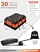 FIVKLEMNZ 30 Cubic Car Rooftop Cargo Carrier Roof Bag Waterproof for All Top of Vehicle with/Without Rack Includes Topper Anti-Slip Mat + Reinforced Straps + 6 Door Hooks + Luggage Lock