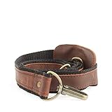  LECONI Trageriemen Leder Nylon Schulterriemen breiter Schultergurt für Taschen Umhängegurt längenverstellbar 4x150cm braun schwarz LEC-R2