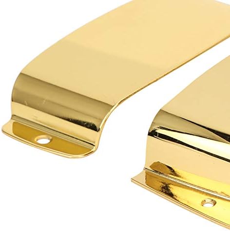 Bass Pickup Cover, Protective Rustproof Metal Gold Finish Electric Bass Cover for Studio Recording Live Shows Musicians, Fits Standard Instruments image 5