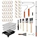LAANPOLE Farbroller Set mit 1,3m Teleskopstiel, 27-teiliges Malerset, 23cm 10cm Malerrolle, Pinsel f&uuml;r W&auml;nde, Mikrofaser-Lackierwalze f&uuml;r professionelle Malerarbeiten, Orange