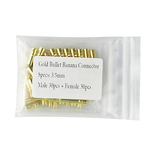 Conector banana 3,5 mm chapado en oro para motor y ESC recargable 6