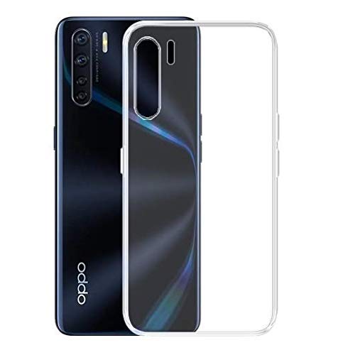 Image of Case Creation Brand - Mobile Cover for Oppo F15 (Soft & Flexible Back Case), Transparent