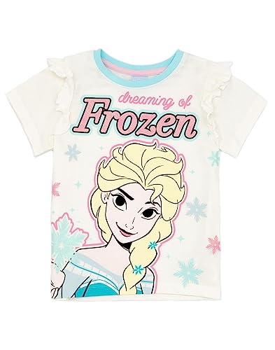 Disney Frozen Girls Pajama Set | Kids T-Shirt & Shorts PJs Loungewear | Elsa Princess NIghtwear Pajama Gift for Children2