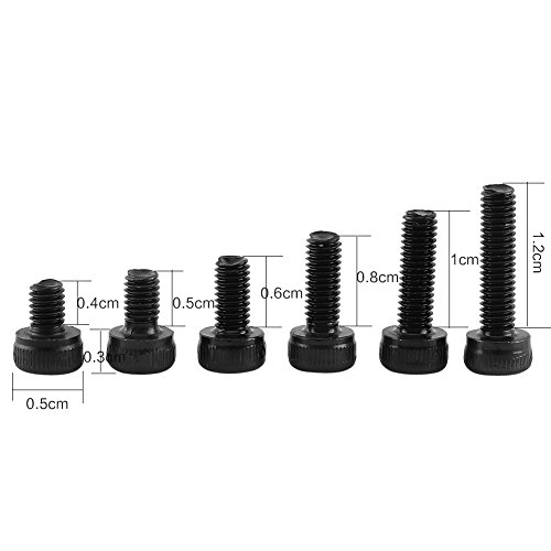 300 Pezzi Set M3 Dadi in Acciaio, M3 Esagono