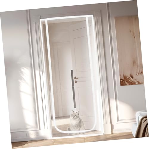 Puerta mosquitera para gatos COLLBATH con malla duradera resistente y cremallera 5
