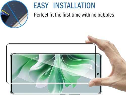 Image of Advanced Black Border Tempered Glass Protector For Oppo Reno 9 Smartphone|Full Screen Coverage (Except Edges) Screen Protector Guard Protector,Pack Of 1