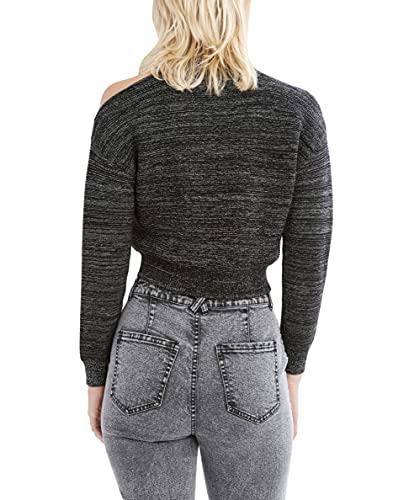 Bcbgeneration Women's Long Sleeve Turtleneck Sweater With Cutout, Black, X-Small #TOP2