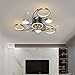 31.4"Wentylator sufitowy z światłem i zdalnym nowoczesnym 7 światłami Light Light Dimmable 70W Ciche DOPROWADZIŁO Światło wentylatora z 7 ostrzami 3 prędkości do salonu w sypialni [Energy Class A+]
