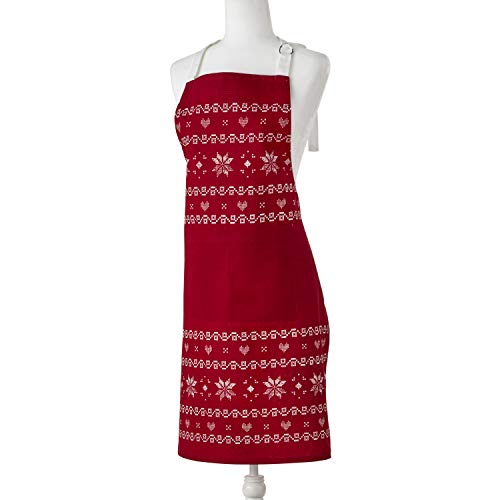 SKL Home by Saturday Knight Ltd. Apron, Cotton, Red - Image 3