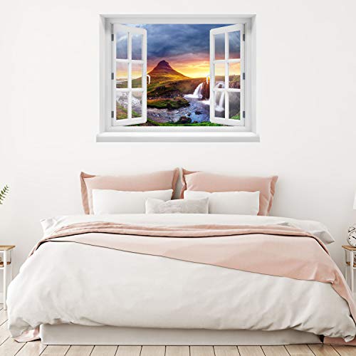 Wandmotiv24 Adesivo da Parete 3D Montagna di