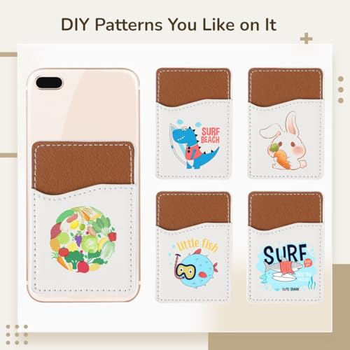 Fundas traseras para tarjetas de identidad de cuero sintético 3