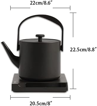 Electric Kettle with Keep Warm Function - Silent Water Boiler with Fast Boiling, Touch LED Panel, 600ml Capacity for Convenient Hot Water Heating, White (White)