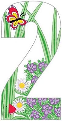 WHL Pack of 3 Wheelie Bin House Numbers - Butterfly Number 2