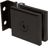 Rockwell Security Screw in Mini Hinge Door Mount Glass Antique Black Finish Fits 1/4 Inch Glass Shower Doors for Residential Use…
