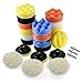 Zaeel Tamponi per lucidatura kit lucidatura auto con adattatore per trapano M10, set di 25 pezzi lucidatura pad spugna, lucidatura lana tampone per lucidatrice e ceretta