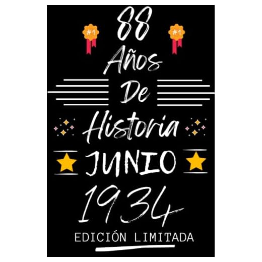 CUADERNO, 88 AÑOS DE HISTORIA JUNIO 1934 EDICIÓN LIMITADA: Regalo de 88 cumpleaños para mujeres y hombres, ideas de 88 cumpleaños... un cumpleaños... ... regalo de 88 cumpleaños para él/ella.