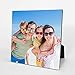 HB Art Design Custom Photo Print Photo Panel Print with Easel for Desktop Upload your Photo Tabletop Square Shape Frame Personalized Photo Print Picture Custom Gift grand dad mom Small 10x10 inches