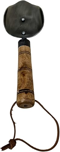 Miniatura 4 de Paleta de jardín de metal forjado a mano con mango de madera, herramientas de jardín hechas a mano de hierro forjado para el hogar, aspecto clásico,