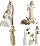 Born Scene Figurine Crèche en Résine Naissance Belen Noël avec Figurines Décoration
