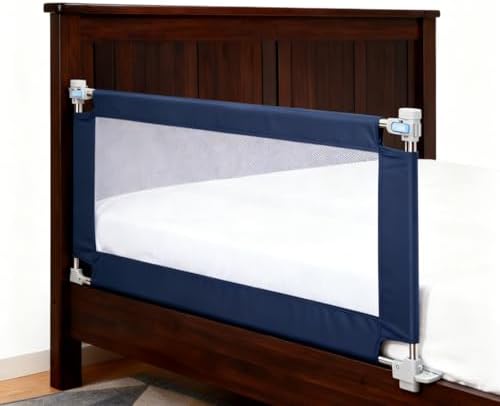 MHOMER Bed Rail for Toddlers-Toddler Bed Rails 2 Minutes Quick Assembly Foldable Bed Rails for Queen Bed, King, Full, Twin Size Bed, Baby Bed Rail Guard with Steady U-Shape Base 78.7",1 Side
