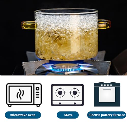 Pot en verre résistant à la chaleur 1,6 L micro-ondable - 4