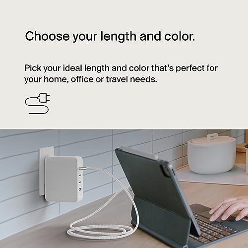 Belkin BoostCharge USB-C to USB-C Power Cable (2M/6.6ft) Fast Charging Cable 240W Power Delivery USB-IF for MacBook Pro, iPad, iPhone 16 Series, Galaxy S25 Series, Nintendo Switch 2 & More - White by Belkin - Image 6