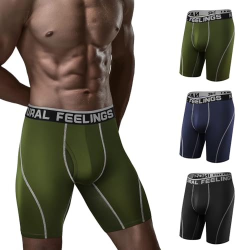 Calzoncillos Deportivos Hombre de Absorción De Humedad Natural Feelings Boxer Largos Transpirables