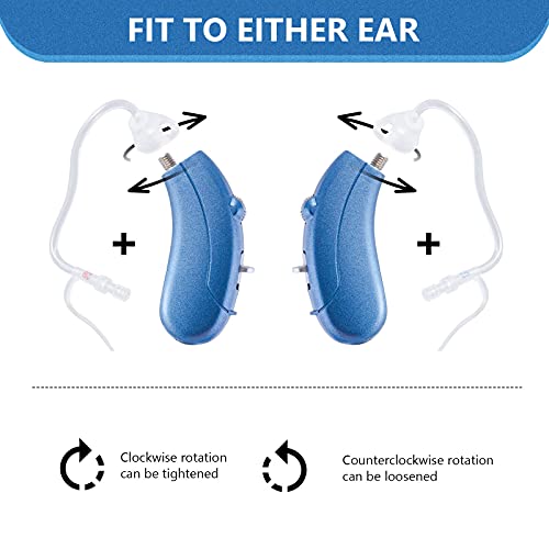 Hearing Amplifier For Seniors Adults Noise-Cancelling - Digital Personal Sound Amplifier Devices With Volume Control As Seen On Tv Hearing Aid Cleaning Tools Included (Fit Either Ear) #TOP3