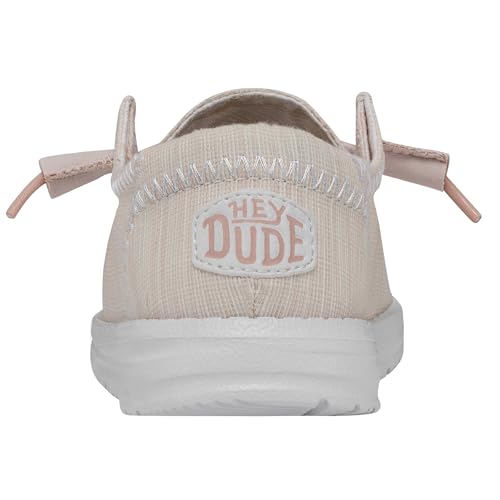 Image of HEYDUDE Wendy Star Loafers for Little, and Big Kid - Textile Upper with Lace Detailing, Removable Insole, Chic and Nice