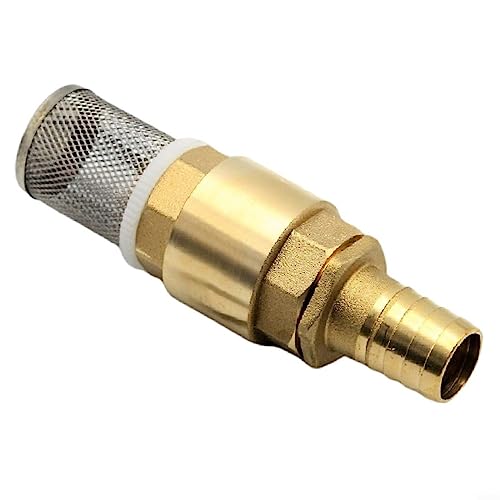 Válvula de retención de latón, válvula antirretorno colador de succión, válvula de pie, válvula de control de flujo de agua para jardín, estanque, piscina (B)
