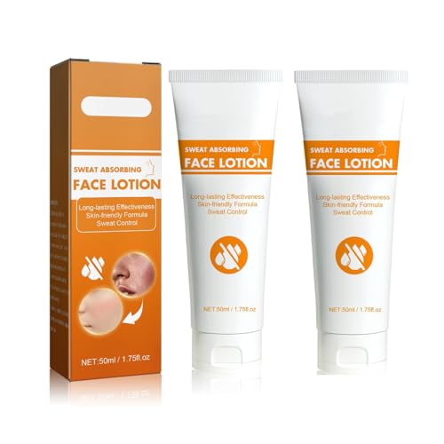 Orgrul Lot de 2 crèmes anti-transpirantes pour le visage, laisse les taches, protection supplémentaire efficace contre la transpiration excessive, crème anti-transpiration pour homme et femme