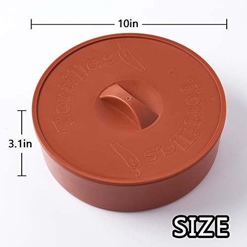 Tortilla Warmer-10 Inch Tortilla Server & Taco Holder Set Of 2-Mexican Food Container & Stainless Steel Taco Stand - Perfect For Keeping Tortillas, Pancakes, Waffles Warm -Microwave Save #TOP3