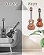 Musbeat Ukulele Wandhalterung 2er Set, Schwarz-Walnussholz 45° V-förmiger Ukulele Hänger, Ukulelehalter Aufhängung für Banjo, Mandoline, Ukelele (Konzert, Ananas, Sopran, Tenor & Bariton)