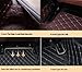 YUHGO Car Floor Mat Fit for BMW 3-Series 320i 323i 325i 328d 328i 328xi 330e 330i 335d 335i 340i Full Coverage All Weather Protection Waterproof Leather，Suitable for 95% Cars。 (Black)
