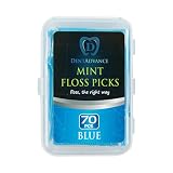 DentAdvance Mint Dental Floss Picks - Easy Reach Back Teeth | Tooth Flossers |Blue, Mint Flavored, 7