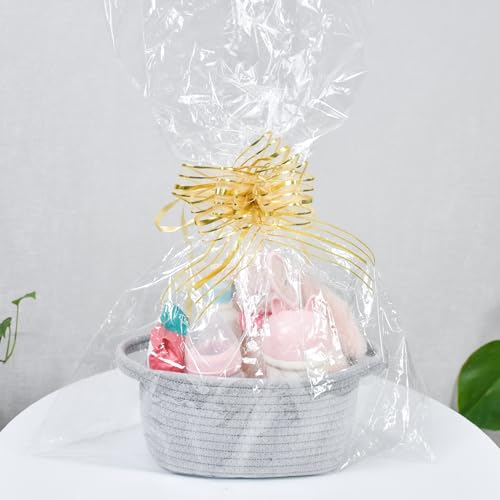 image for ABenkle Small Storage Basket, Mini Basket, Cute Tiny Cotton Rope Woven